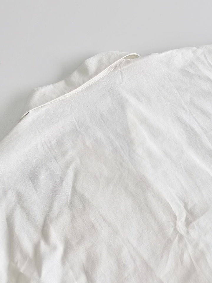 ホワイトルーズシャツフレアスカートセット