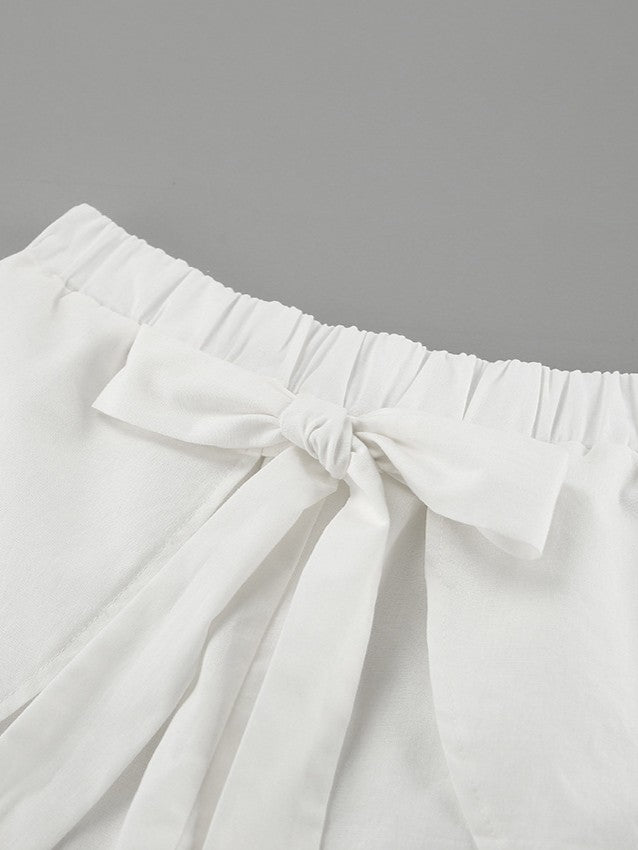 コットンタンクレイヤーリボンショーツセット