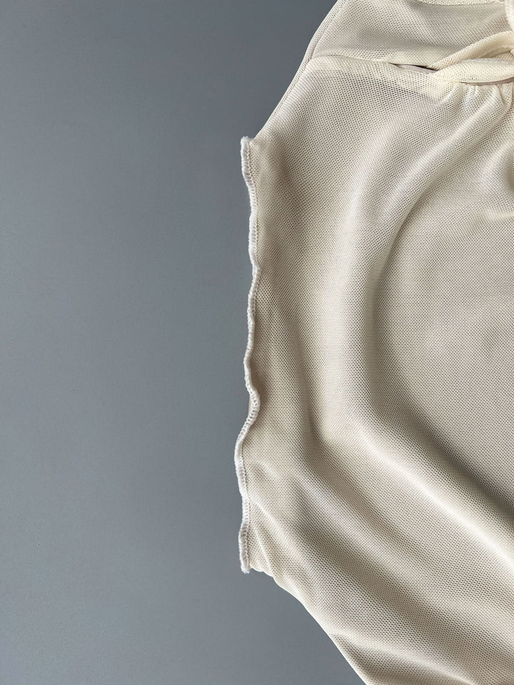 ドレープギャザーリボンチュールタンクトップ