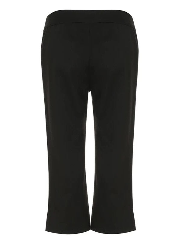 サイドスリットヘムカプリパンツ