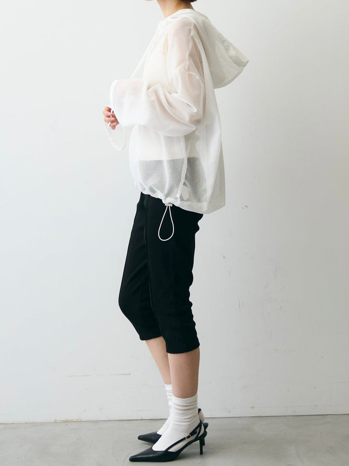 【 Select 】メッシュカットソーフーディープルオーバー