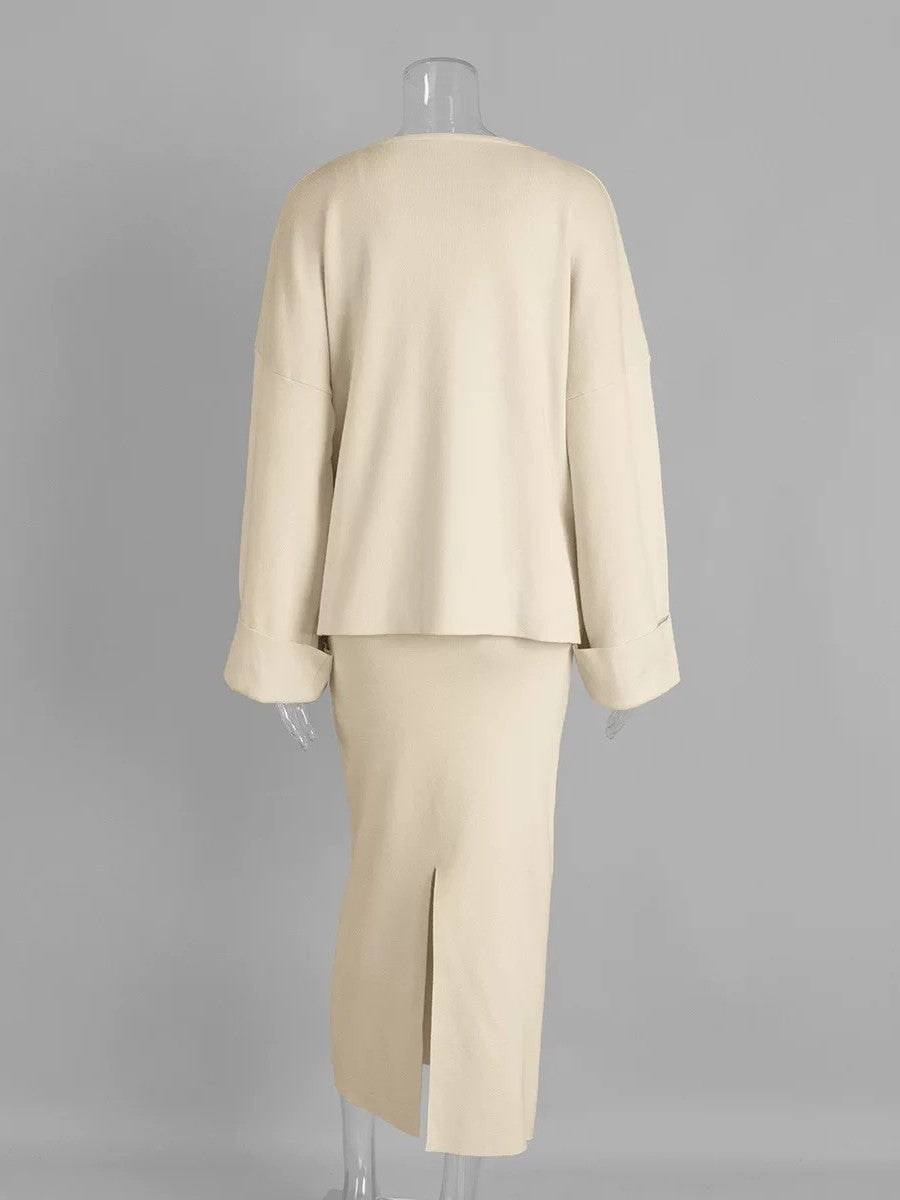 ニットカーディガン3点セットアンサンブル