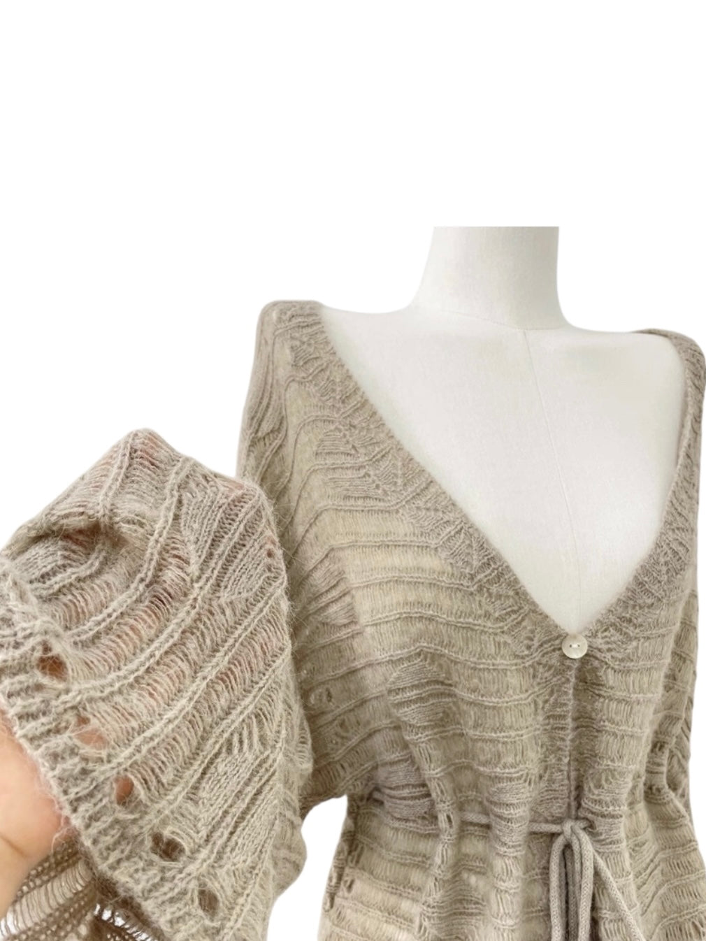 モヘアクロシェニットチュニック