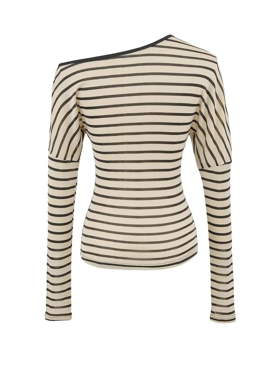 バイアスストライプオフショルカットソー