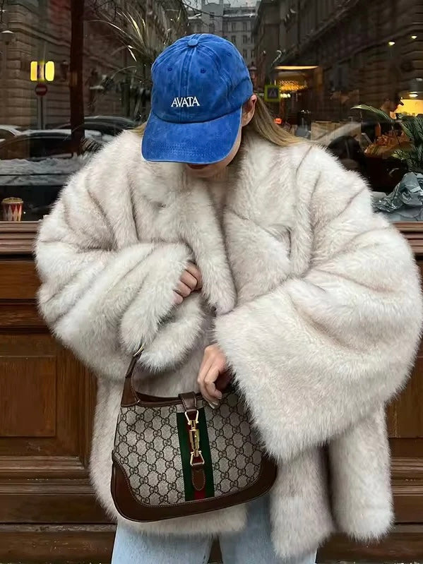 オーバーサイズフェイクファージャケット