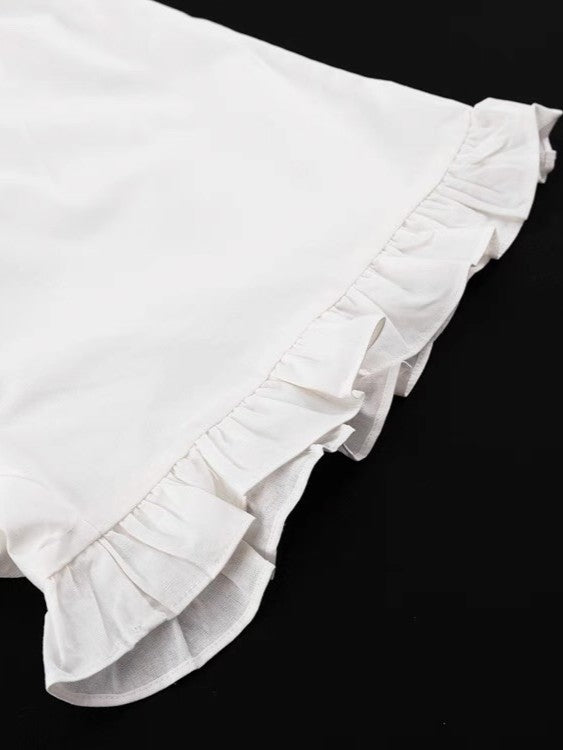 フリル付きブラウスショーツセット