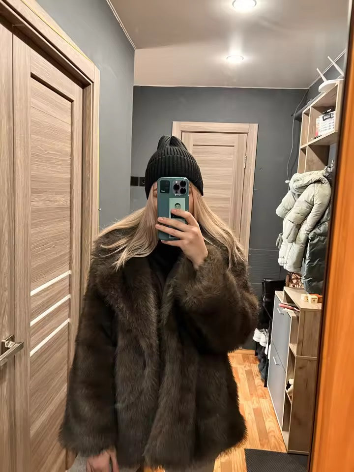 オーバーサイズフェイクファージャケット