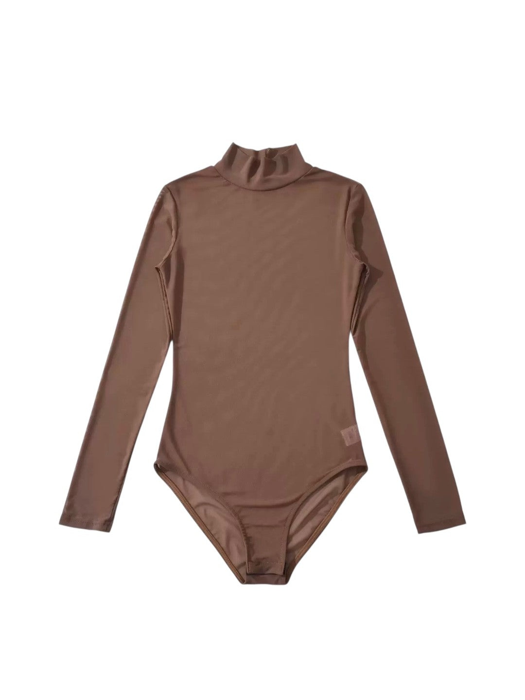 シアーモックネックボディースーツ