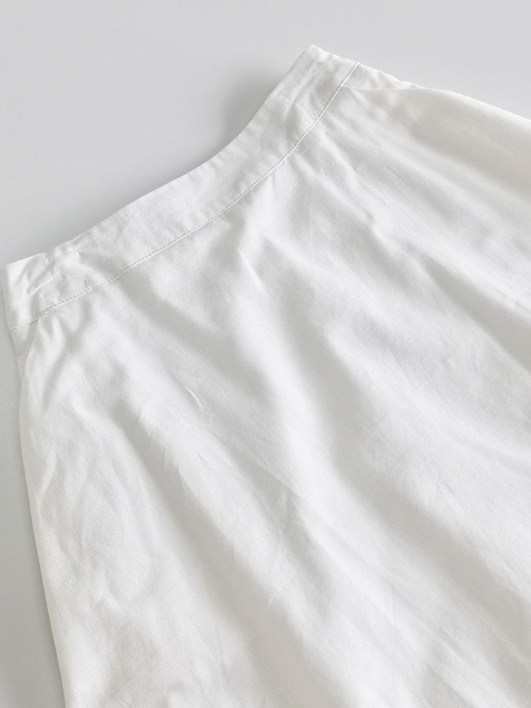 ホワイトルーズシャツフレアスカートセット