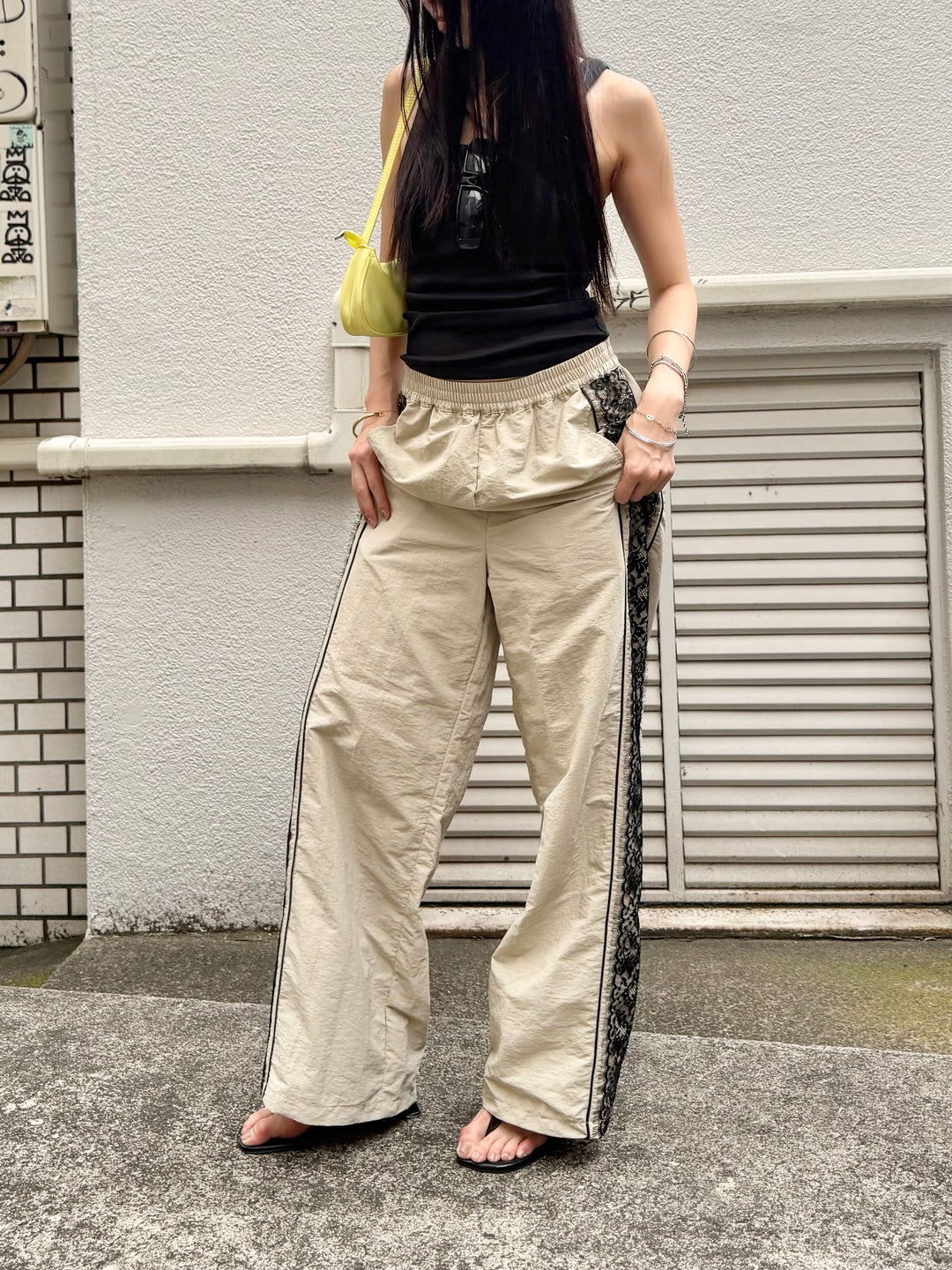 【 Select 】撥水・速乾レースラインワイドテックパンツ