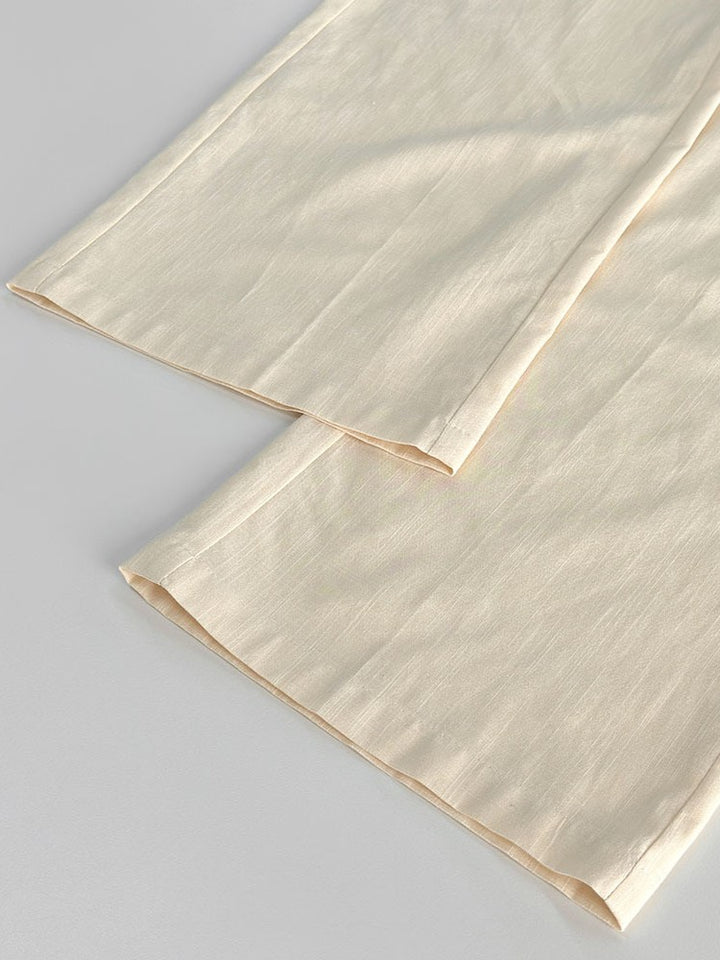 コットンラップベストパンツセットアップ