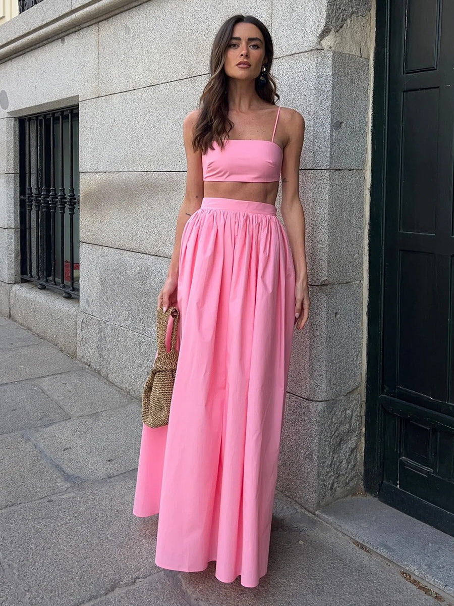 ブラトップロングフレアスカートセット