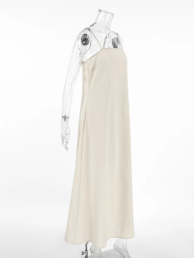 【アウトレット】(即納) コットンリネンAラインナチュラルワンピース