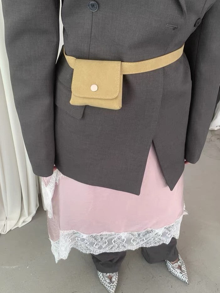 ポーチ付きレザーベルト