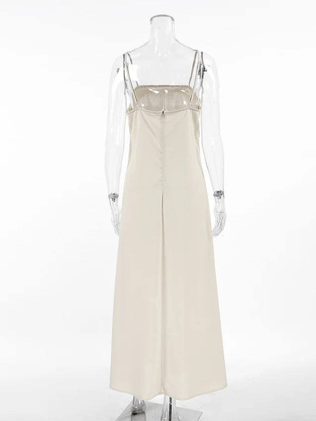 【アウトレット】(即納) コットンリネンAラインナチュラルワンピース