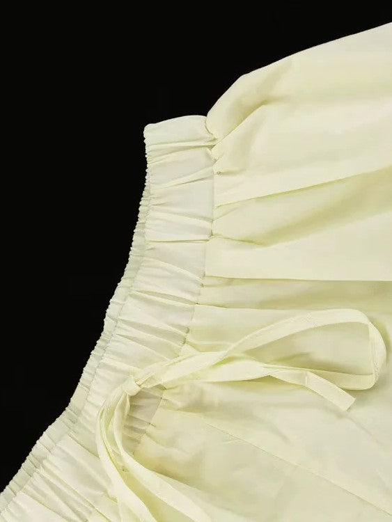 ハーフギャザータンクトップショートパンツセット