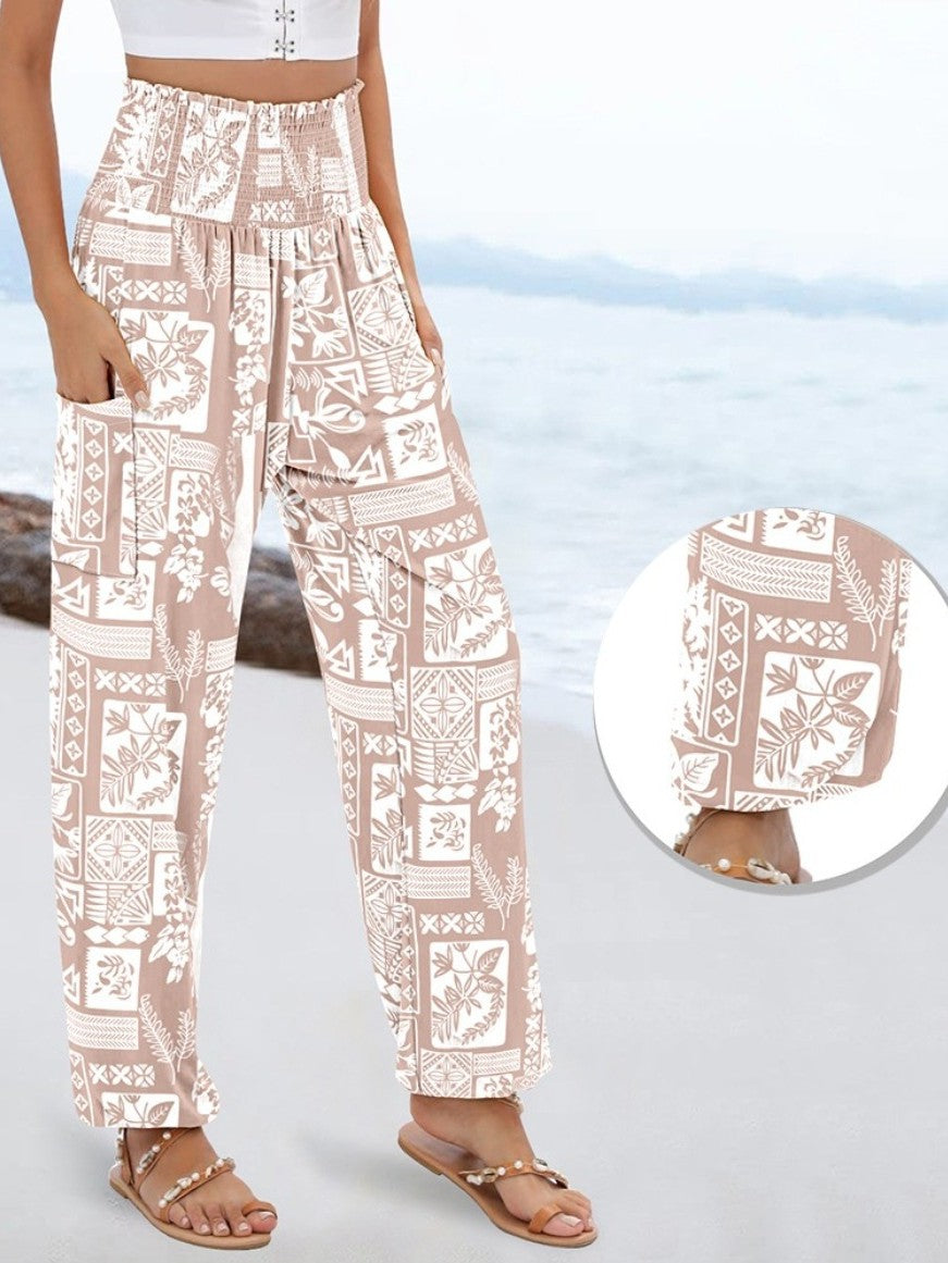 ハワイアンテキスタイルイージーヨギパンツ