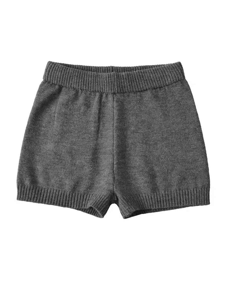 リブヘムニットショートパンツ