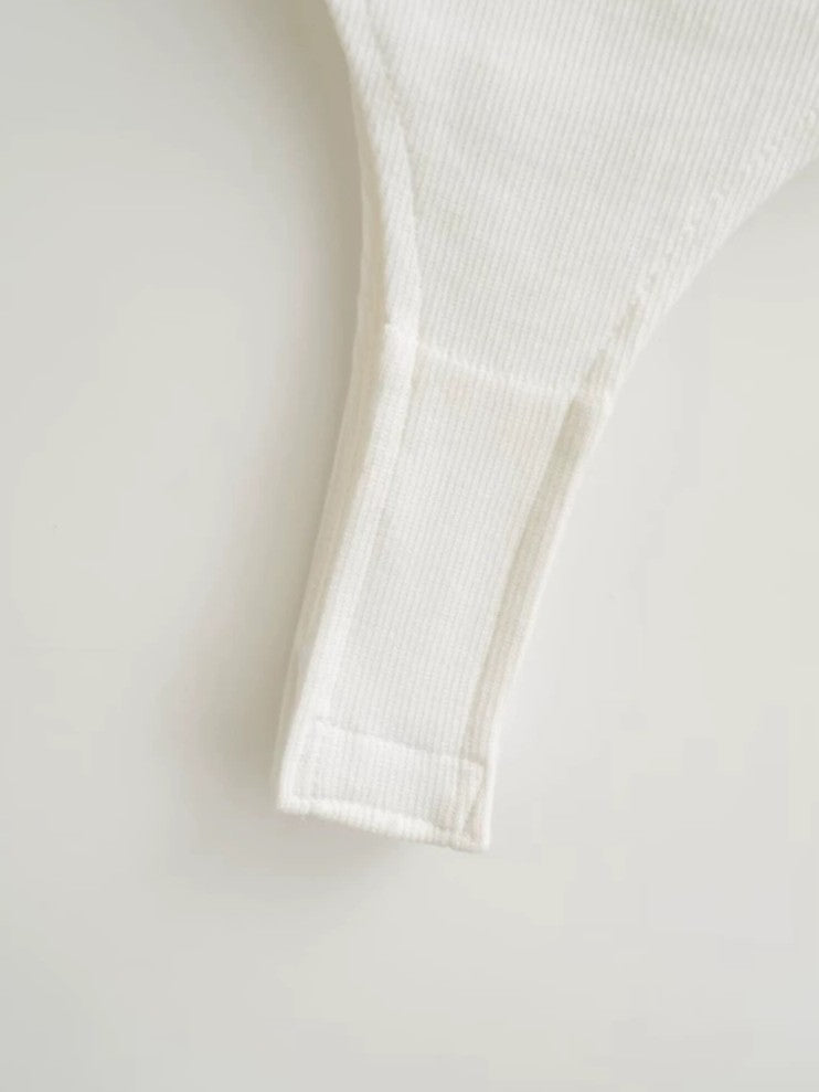 レイヤー風シャツボディースーツ