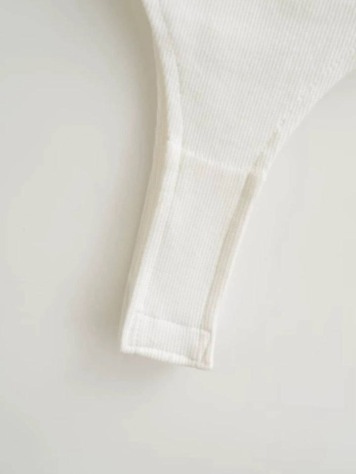 レイヤー風シャツボディースーツ