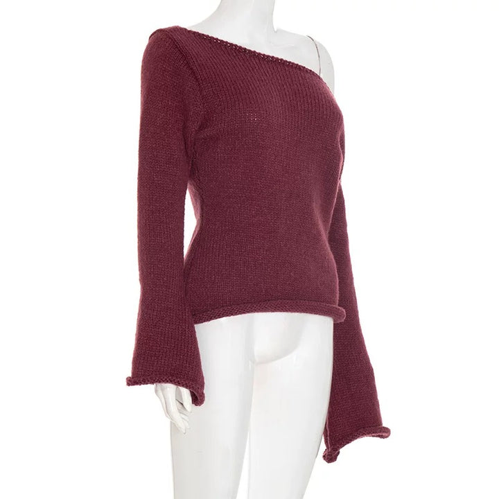 ベルスリーブオフショルニット