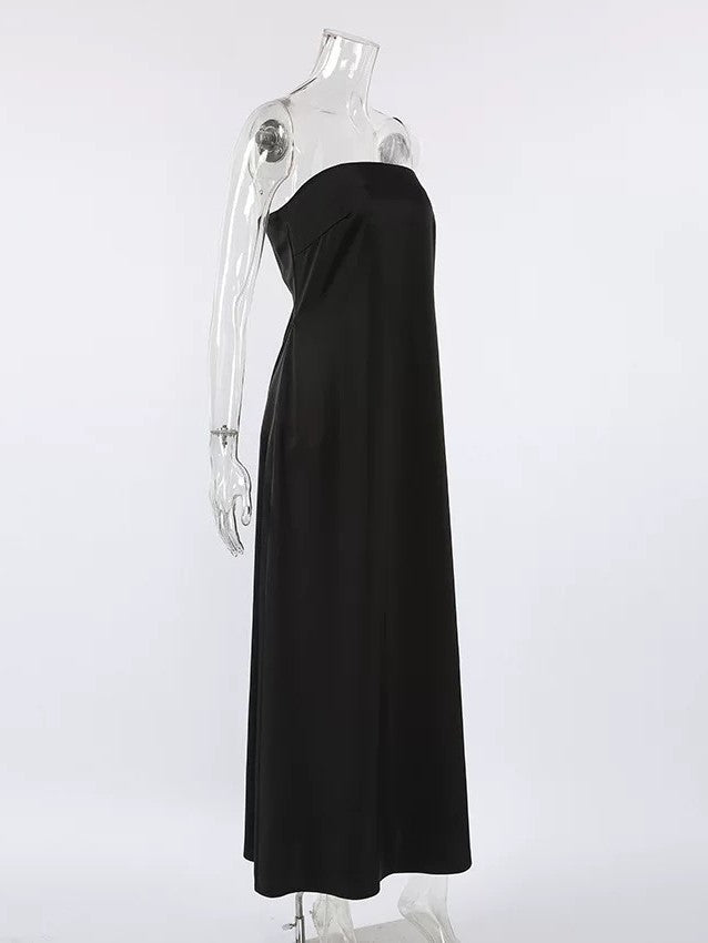 サテンポケット付きワンピース