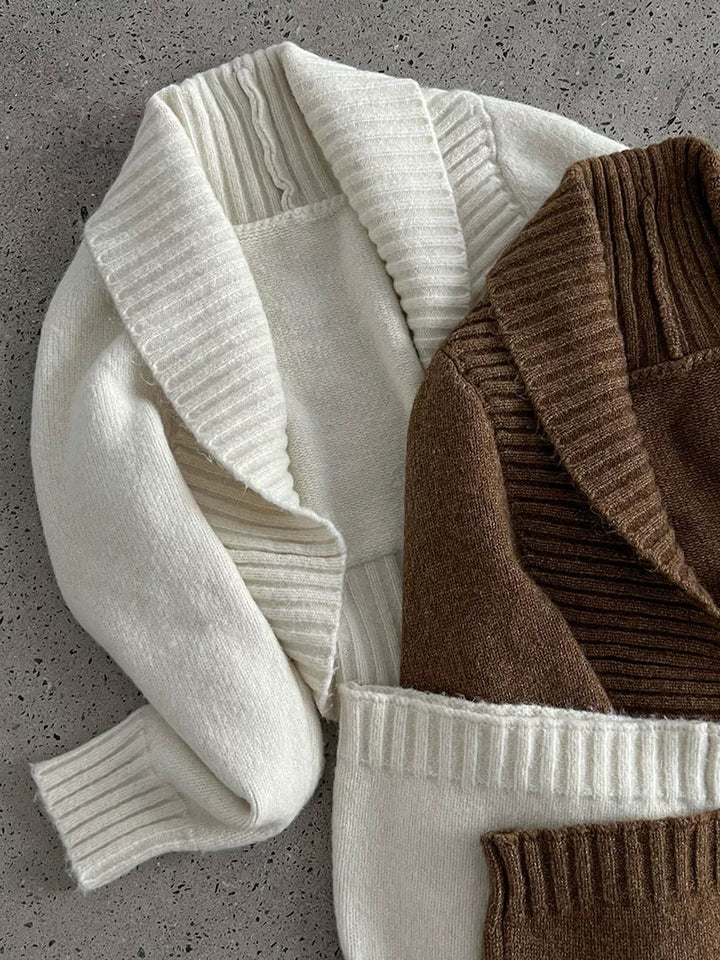 ウール混ニットボレロアンサンブル