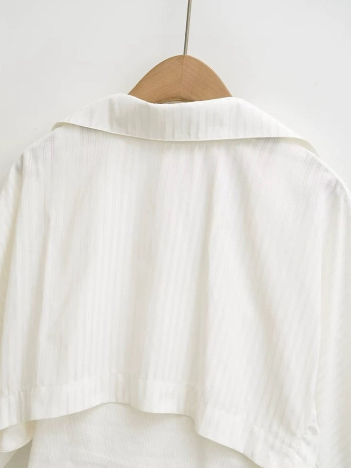 レイヤー風シャツボディースーツ