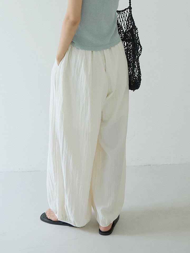 バンブーテクスチャーバルーンパンツ