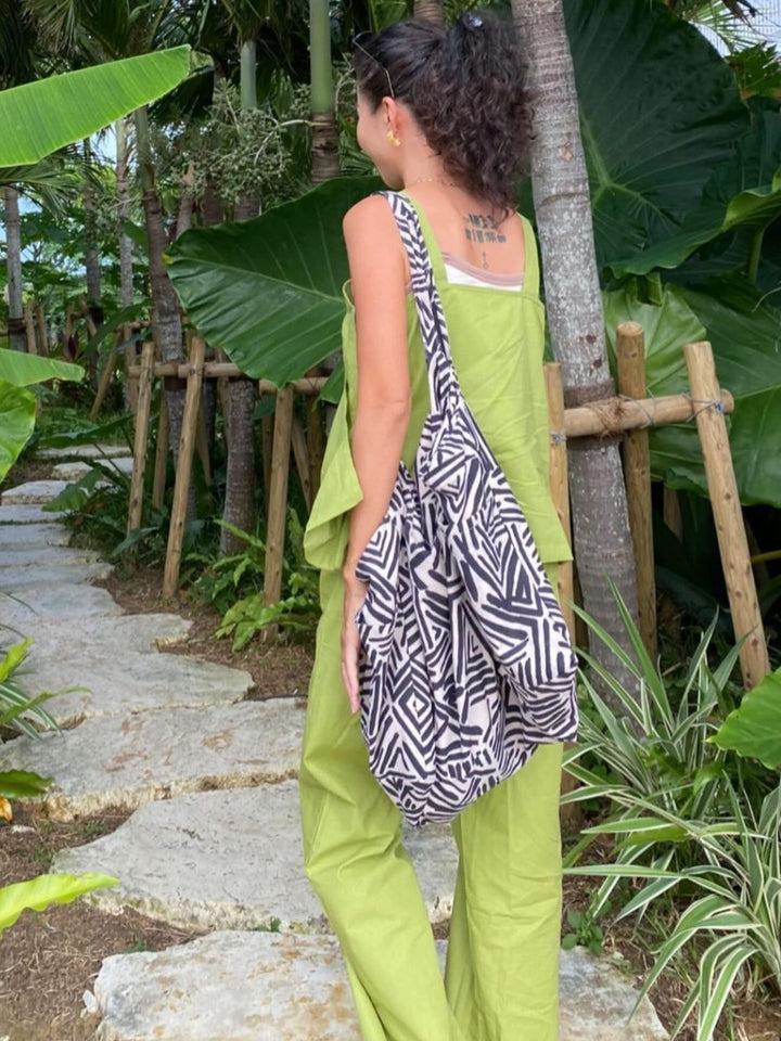 グリーンフロントリボントップパンツセットアップ