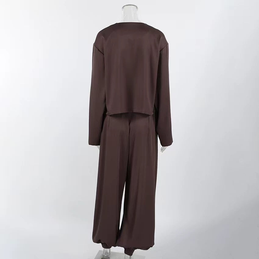 タック入りバルーンパンツジャケットセット