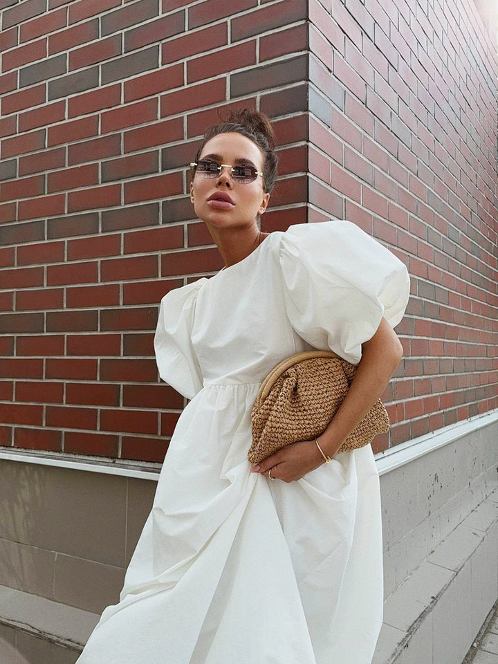 コットンギャザーバルーンワンピース