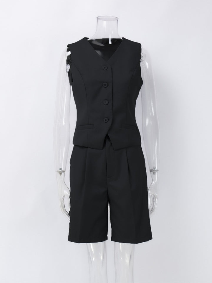 クラシカルベストバミューダパンツセットアップ