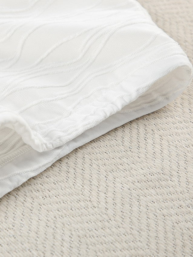 ウェーブテクスチャーブラトップショーツセットアップ