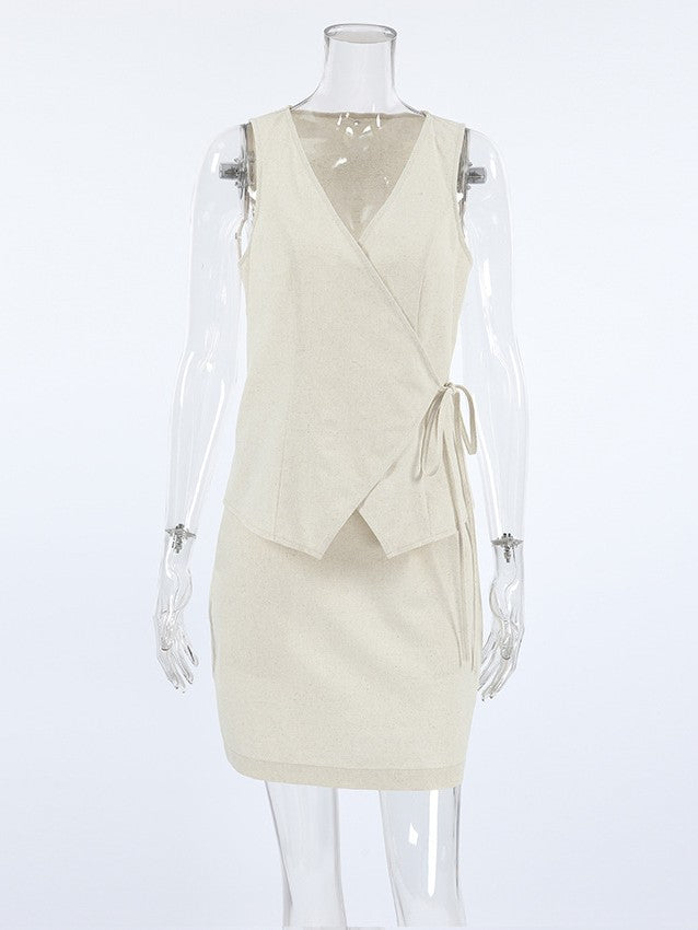 ラップベストミニスカートセット