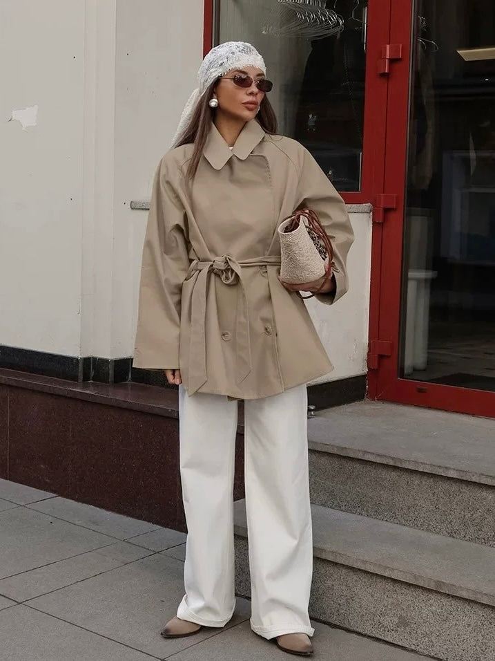 ハーフレングストレンチコート