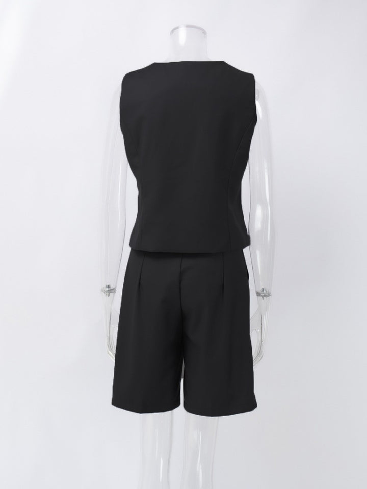 クラシカルベストバミューダパンツセットアップ