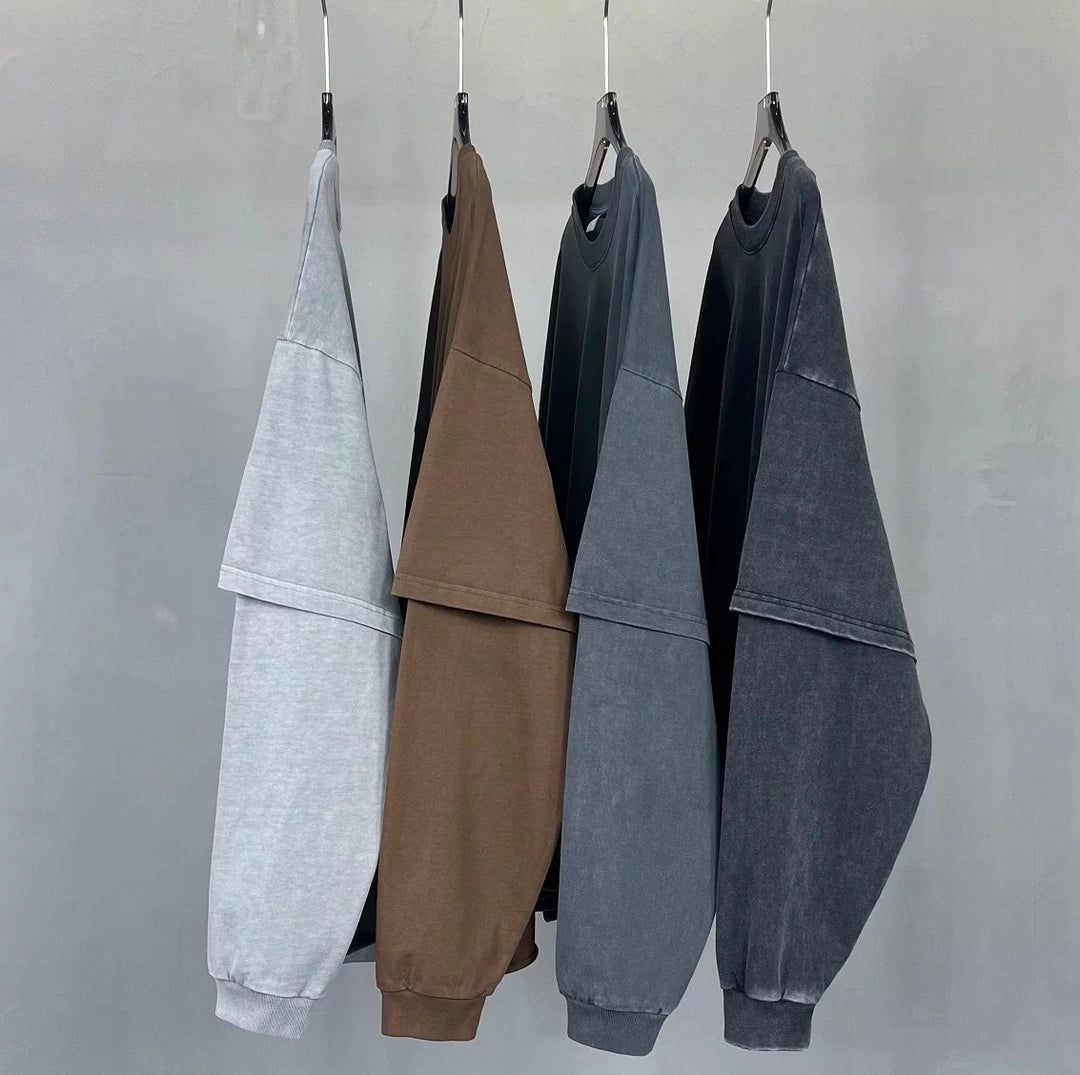 ヴィンテージライク12オンスレイヤードスリーブプルオーバー