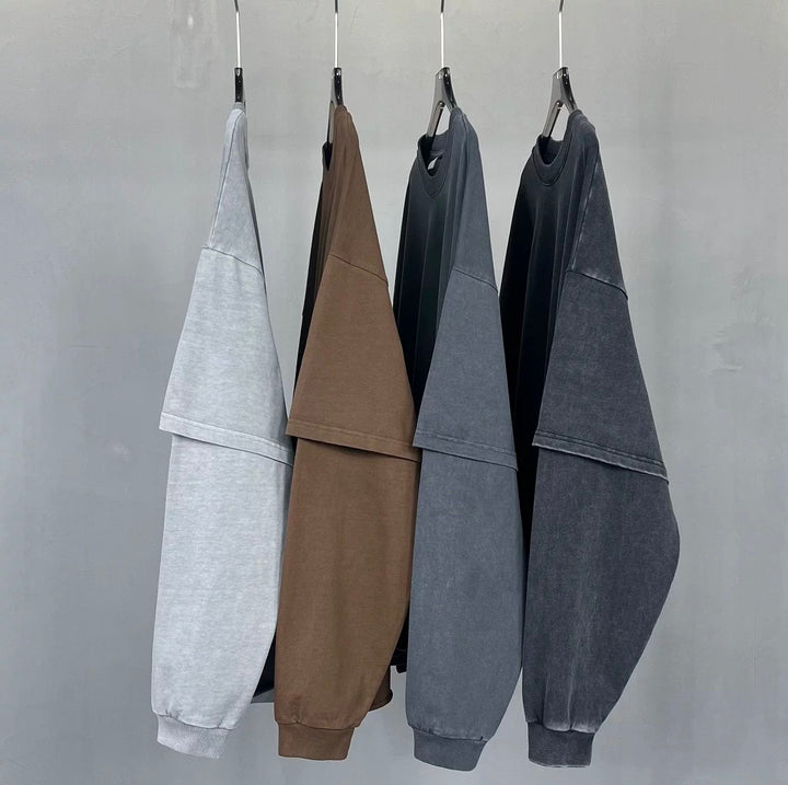 ヴィンテージライク12オンスレイヤードスリーブプルオーバー