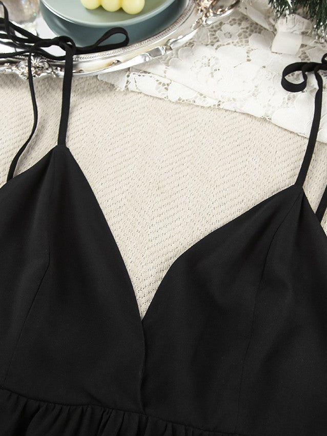 バックオープンフレアミニワンピース