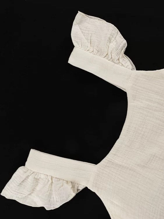 モスリンコットンフリルチュニックパンツセット