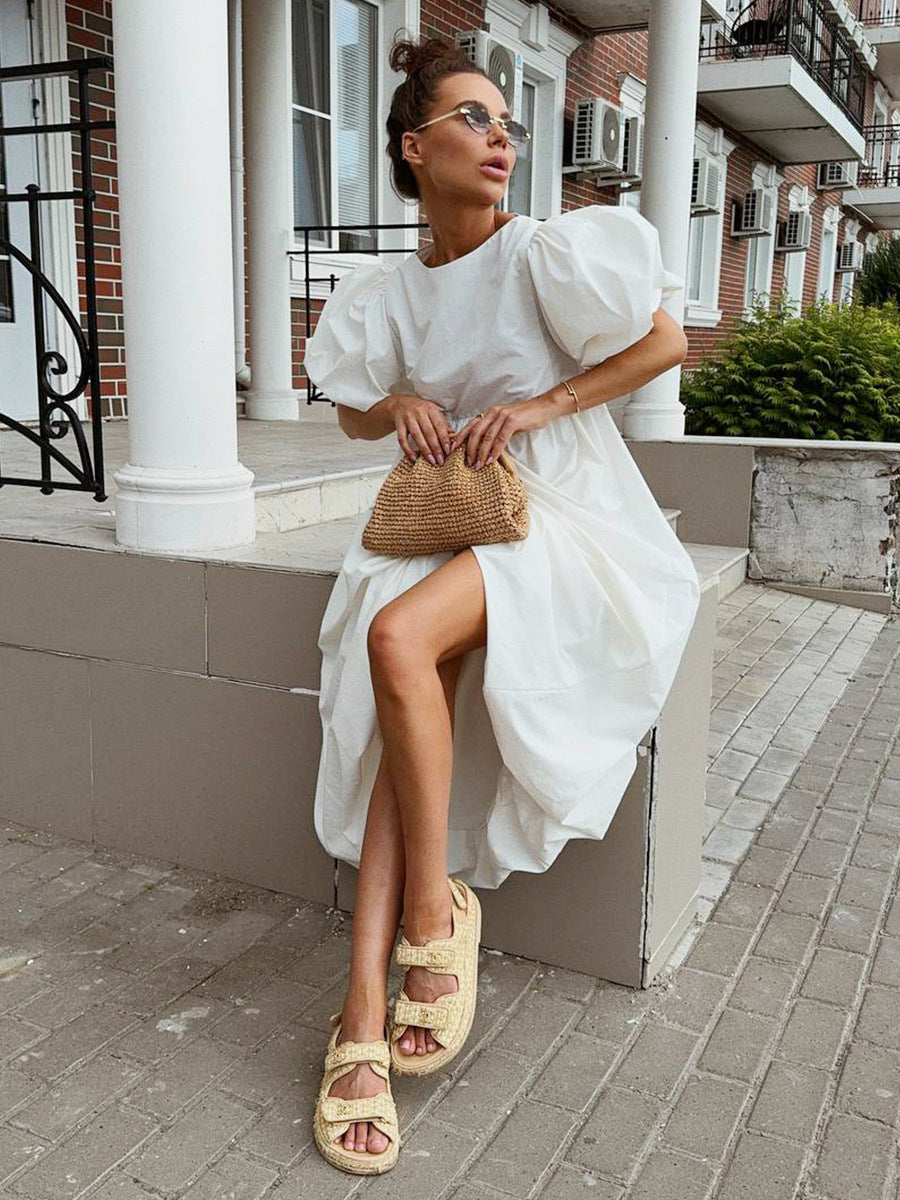 コットンギャザーバルーンワンピース