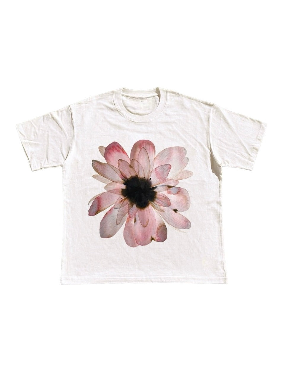 Flower PhotoプリントTシャツ