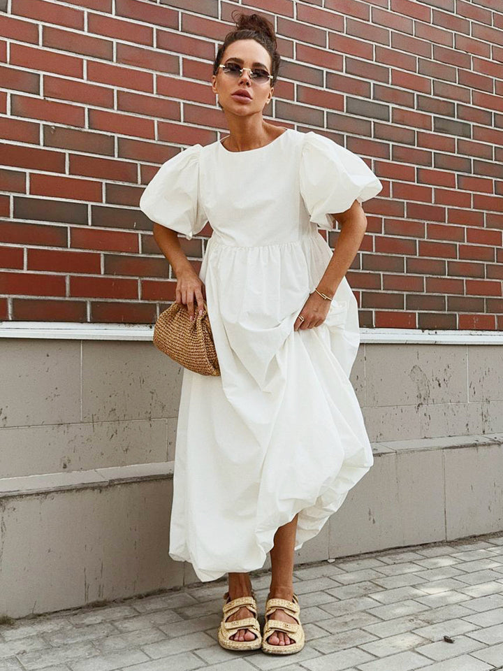 コットンギャザーバルーンワンピース