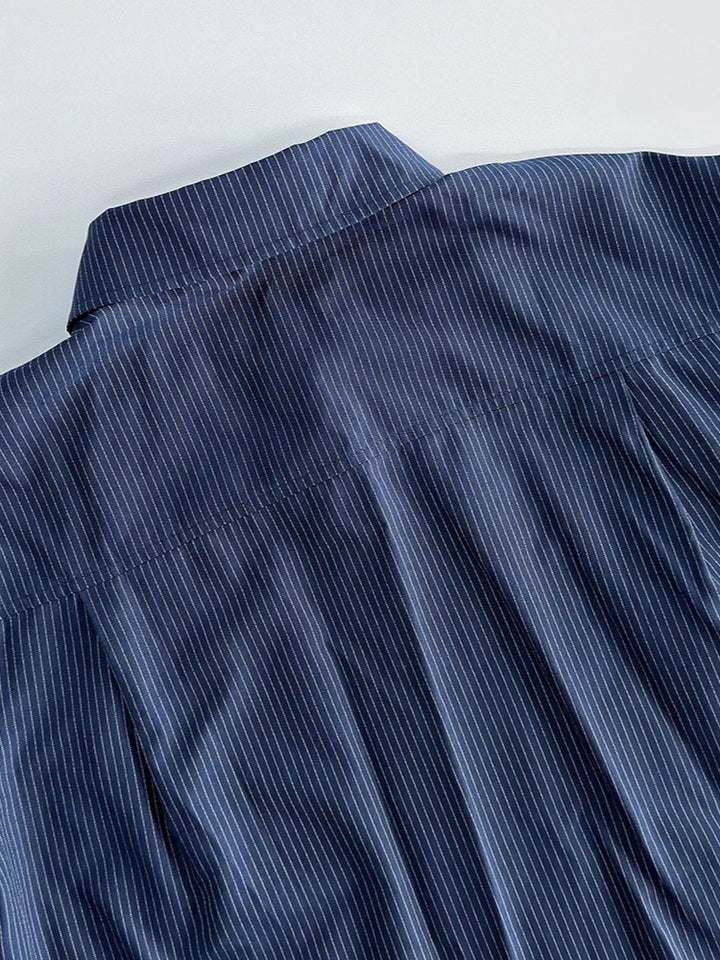 ピンストライプシャツパンツセットアップ