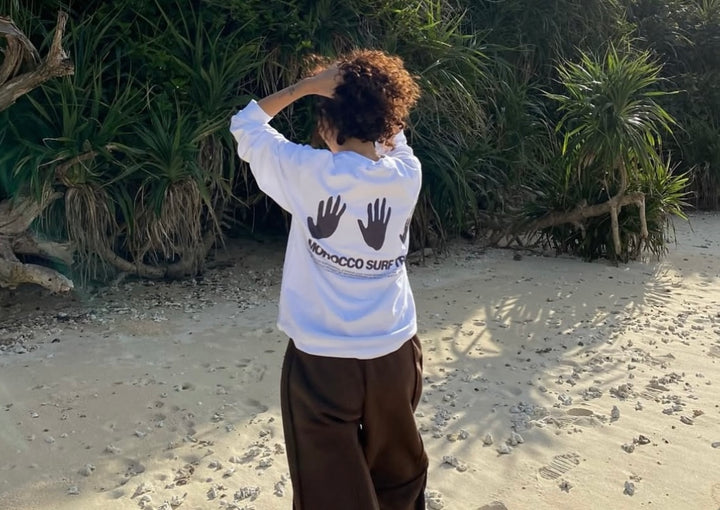 Morocco Surf TripプリントロングスリーブTシャツ