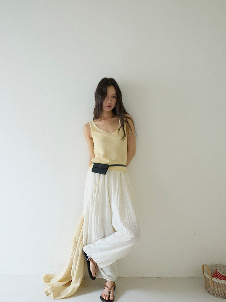 バンブーテクスチャーバルーンパンツ