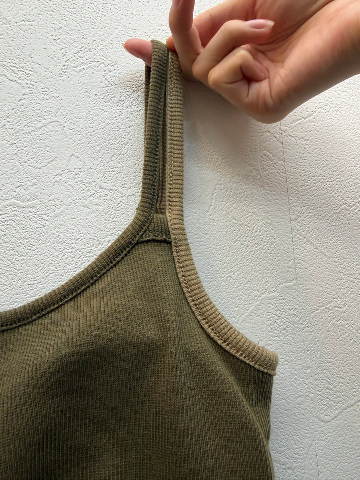 【 Select 】レイヤード風カップ付きリブキャミ