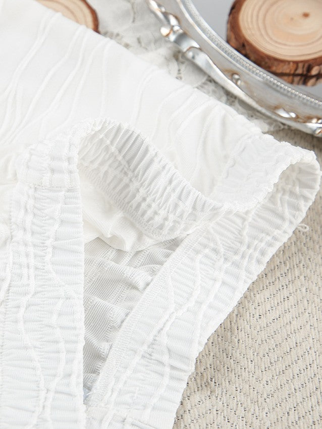 ウェーブテクスチャーブラトップショーツセットアップ