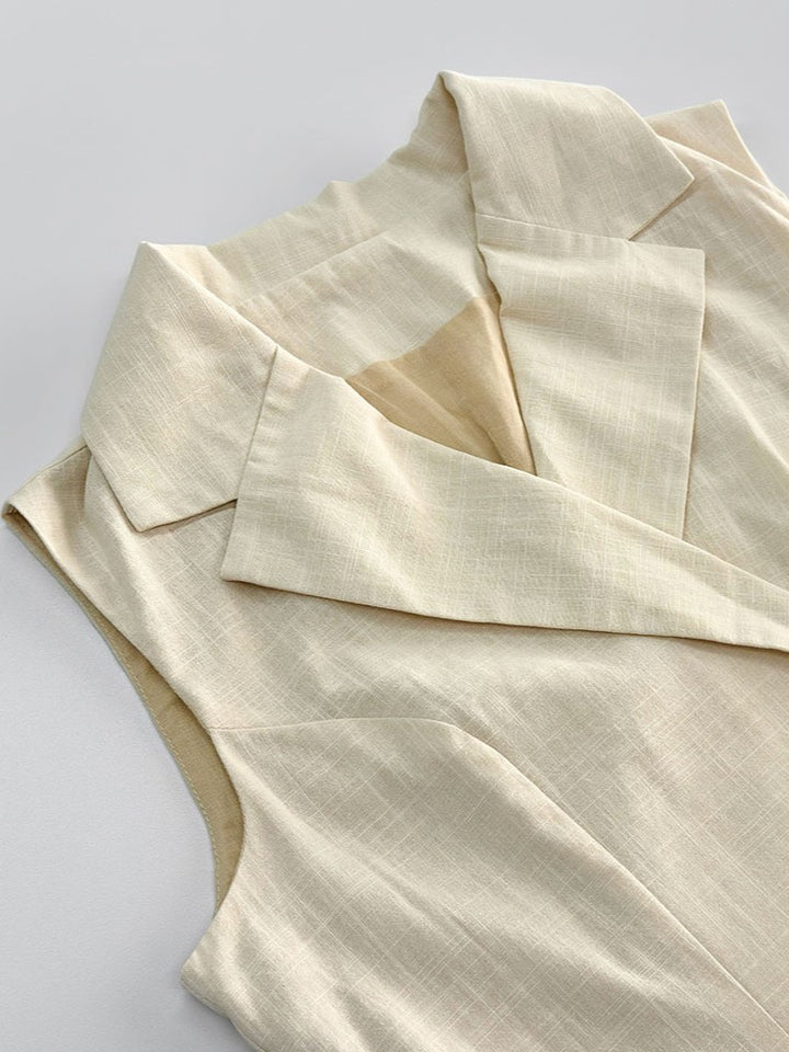 コットンラップベストパンツセットアップ